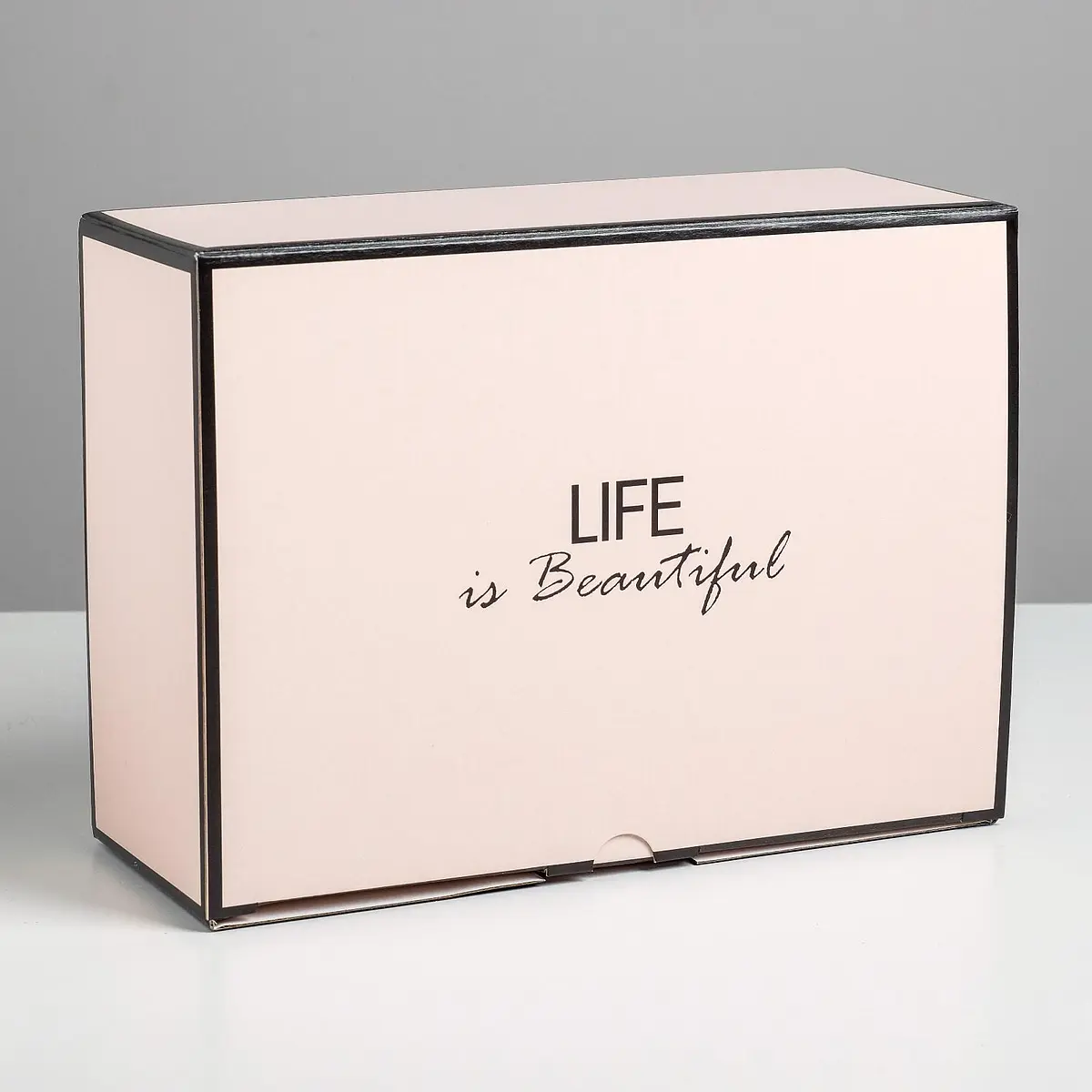 

Коробка подарочная сборная, упаковка, believe, 26 х 19 х 10 см, Бежевый