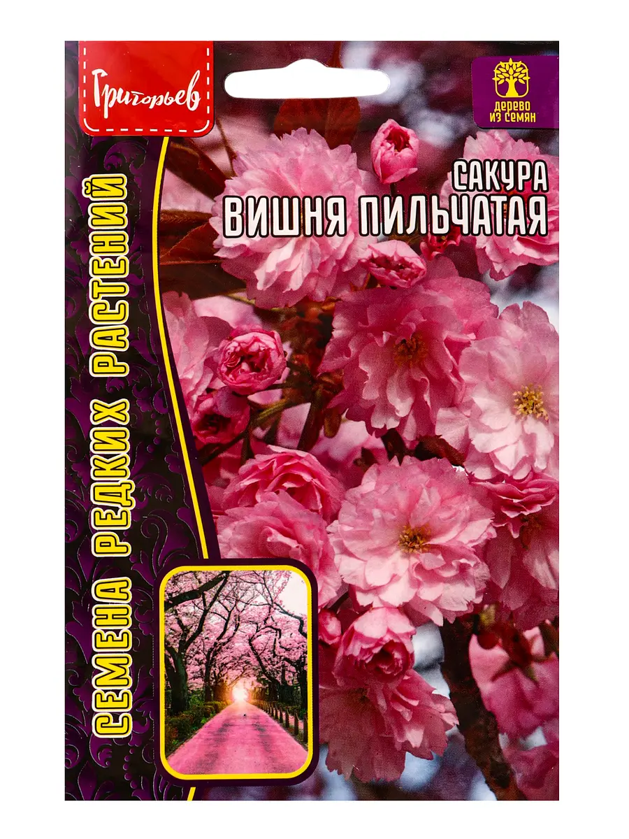 

Семена цветов сакура вишня мелкопильчатая 5шт. / новинка 12.29 г., Розовый