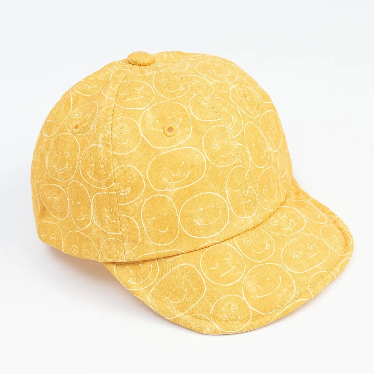 

Кепка детская minaku с прямым козырьком, желтая, размер 50, Желтый