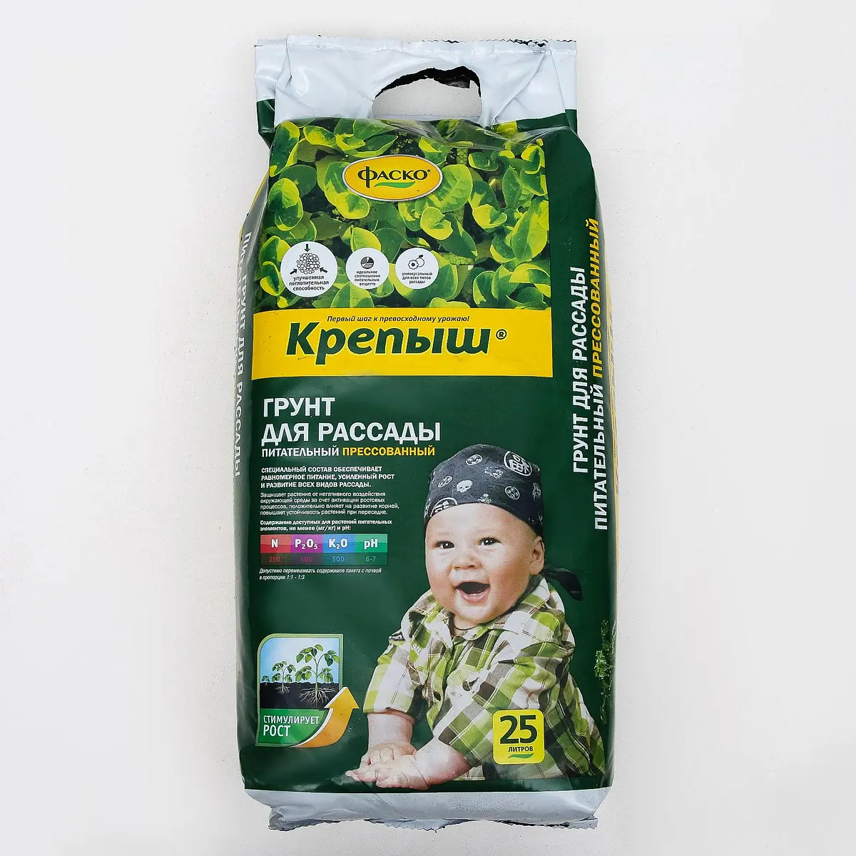 

Грунт для рассады фаско крепыш прессованный 25 л