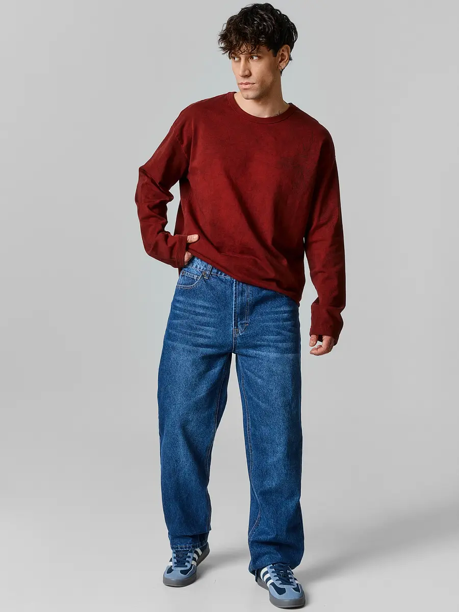 

Джинсы прямые мужские синие, Синий