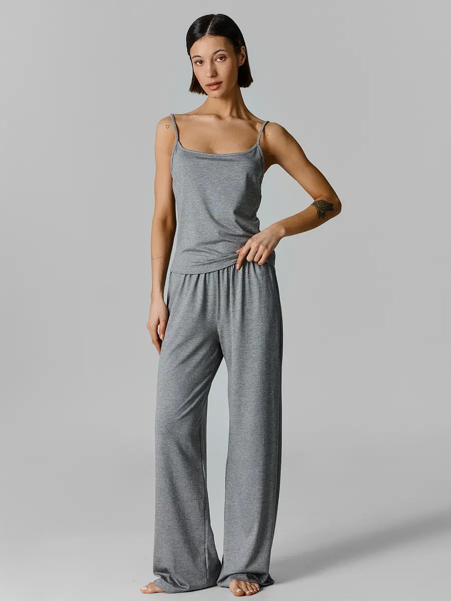 

Комплект домашний женский серый, Серый;средне -серый меланж 4425-в