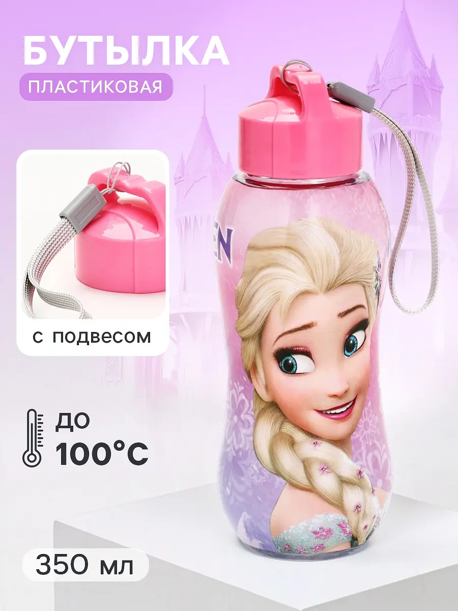 

Бутылка для воды пластиковая, Розовый