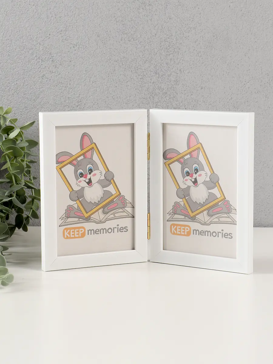 

Фоторамка - коллаж на 2 фото 10×15, Белый