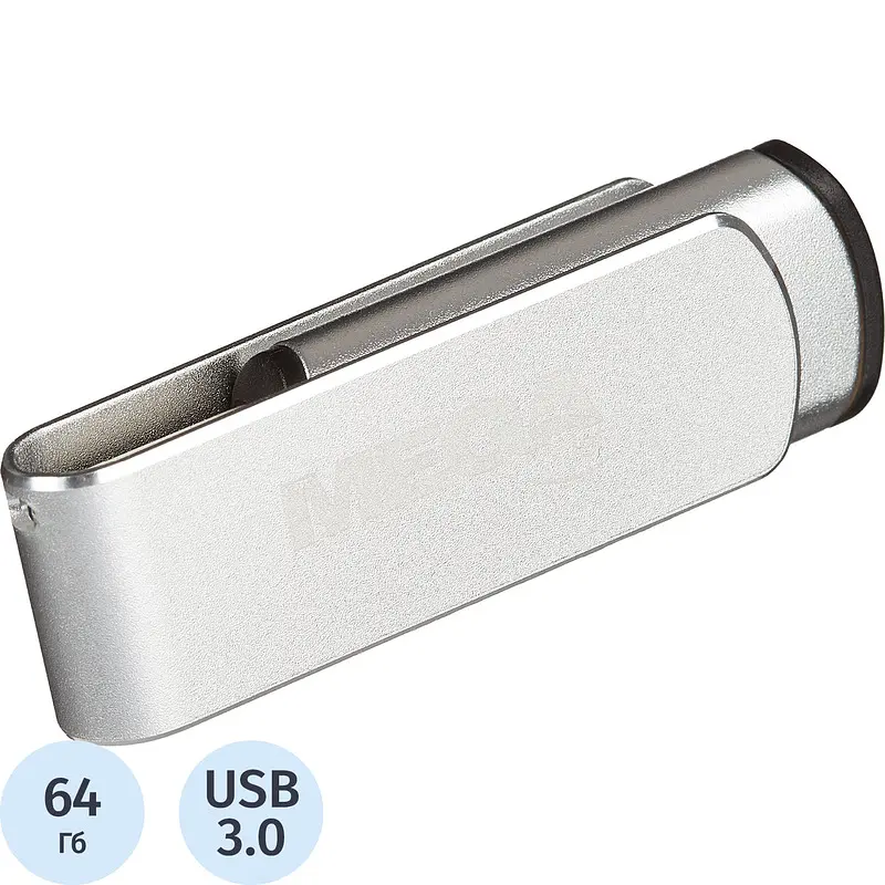

Флешка USB 3.0 64 ГБ ProMega jet NTU388U3064GB, Серебристый