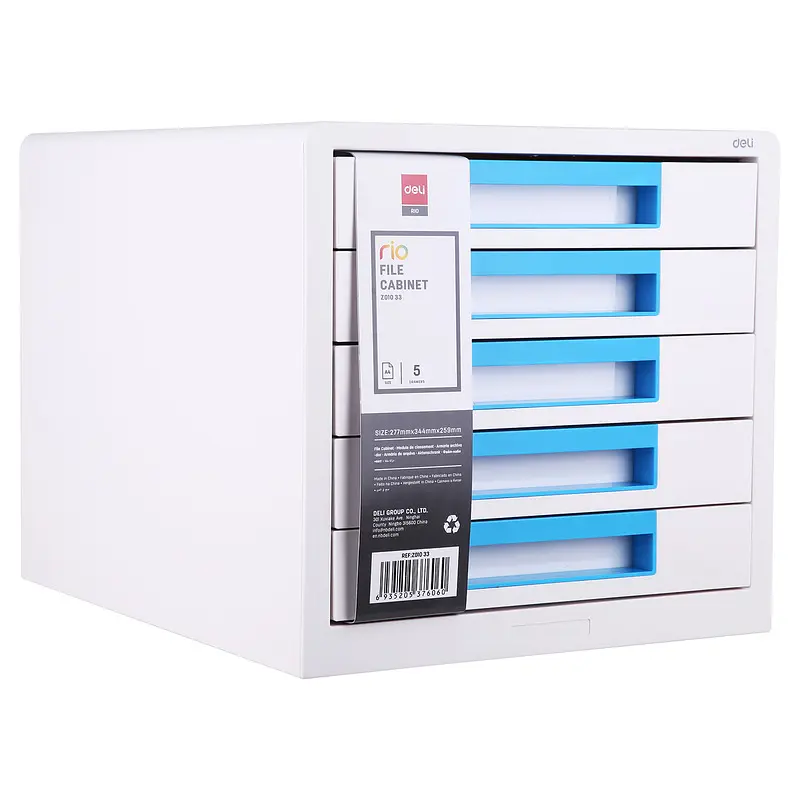 

Бокс с выдвижными лотками Deli Rio 5 лотков белый/синий, Белый;синий;белый/синий