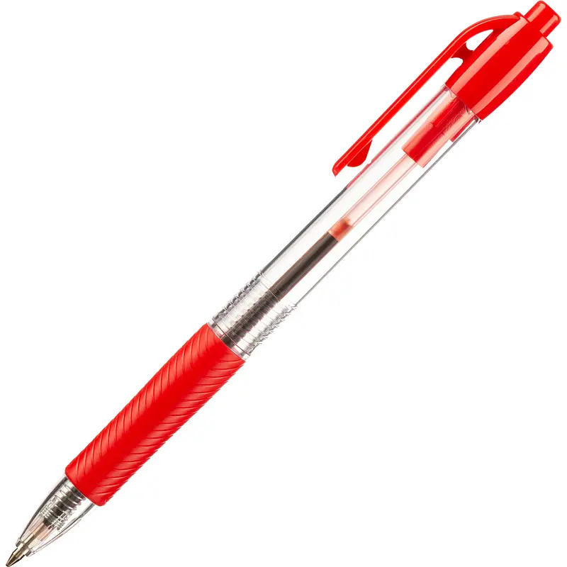 

Ручка шариковая автоматическая Deli Every красная (толщина линии 0.3 мм)