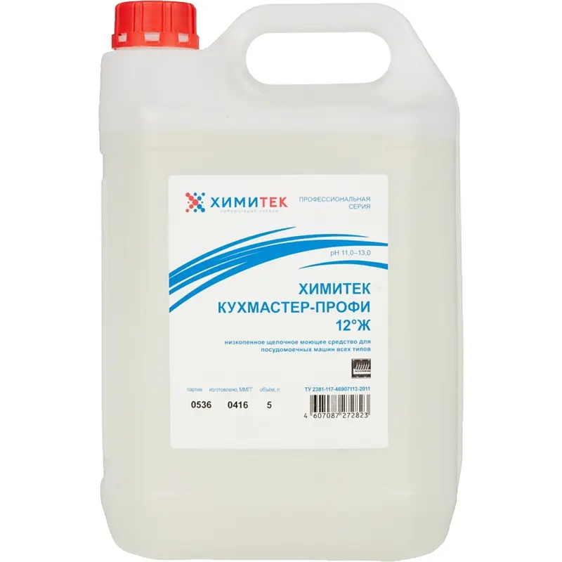 

Средство для мытья посуды в посудомоечной машине Химитек Кухмастер-Профи 12Ж 5 л (концентрат), Белый