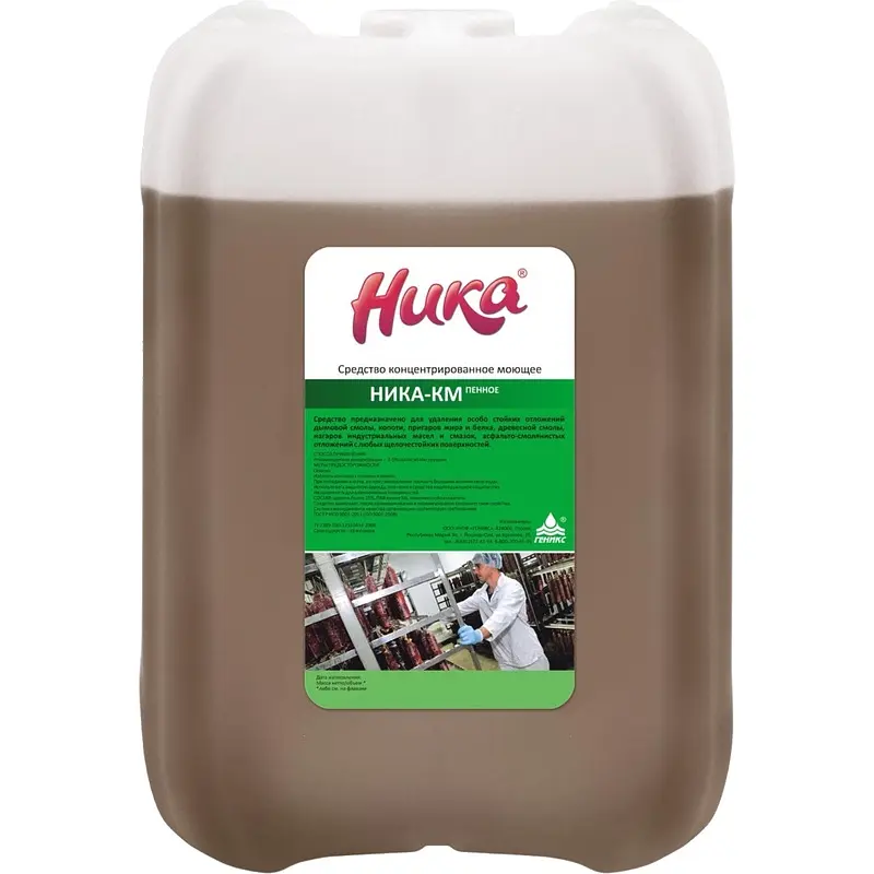 

Моющее средство для удаления масложировых загрязнений и нагара Ника-КМ Пенное 6 кг (концентрат)