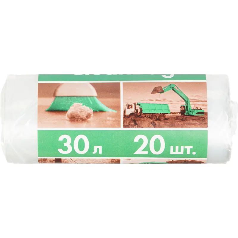 

Мешки для мусора Концепция быта 30 л прозрачные (ПВД 10 мкм, 20 штук), Прозрачный