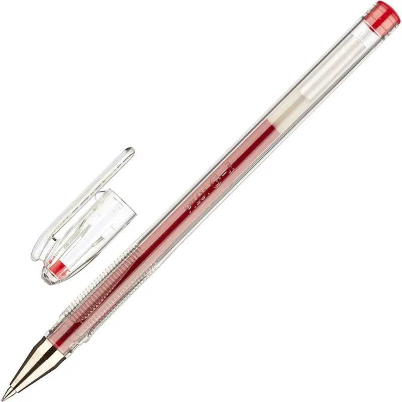 

Ручка гелевая неавтоматическая Pilot BL-G1-5T красная (толщина линии 0.3 мм)