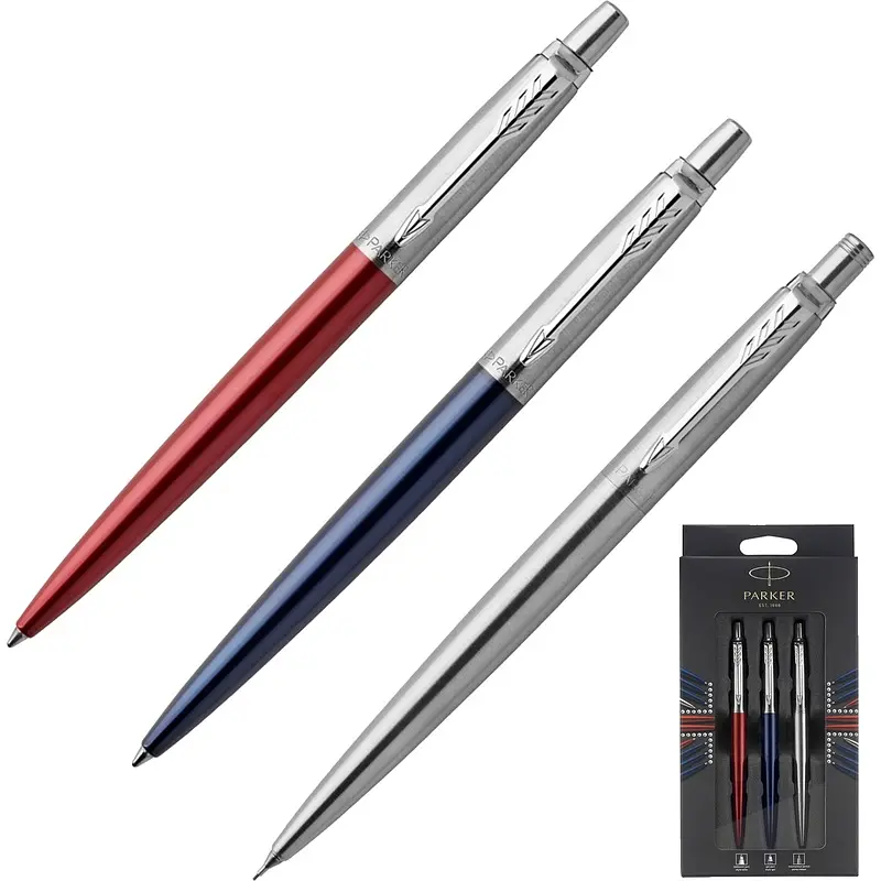 

Набор пишущих принадлежностей Parker Jotter London Trio (шариковая ручка, гелевая ручка, механический карандаш, артикул производителя 2032740)