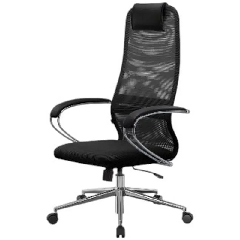 

Кресло для руководителя Ergolife SU-B-8 черное/хром (сетка, металл)