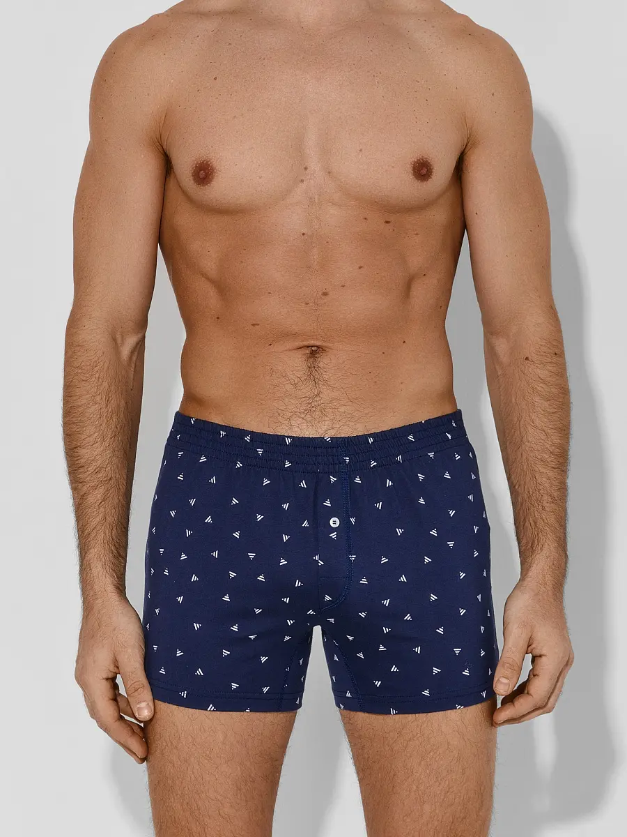 

Трусы мужские, Синий;треугольники на затмении