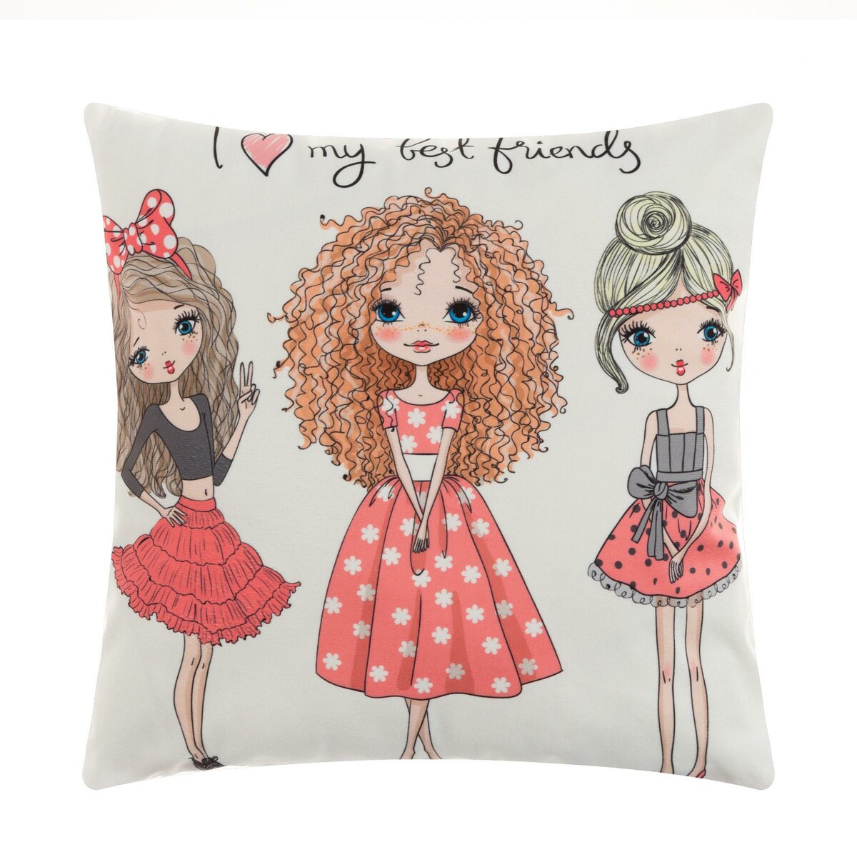 

Наволочка декоративная, Розовый;белый