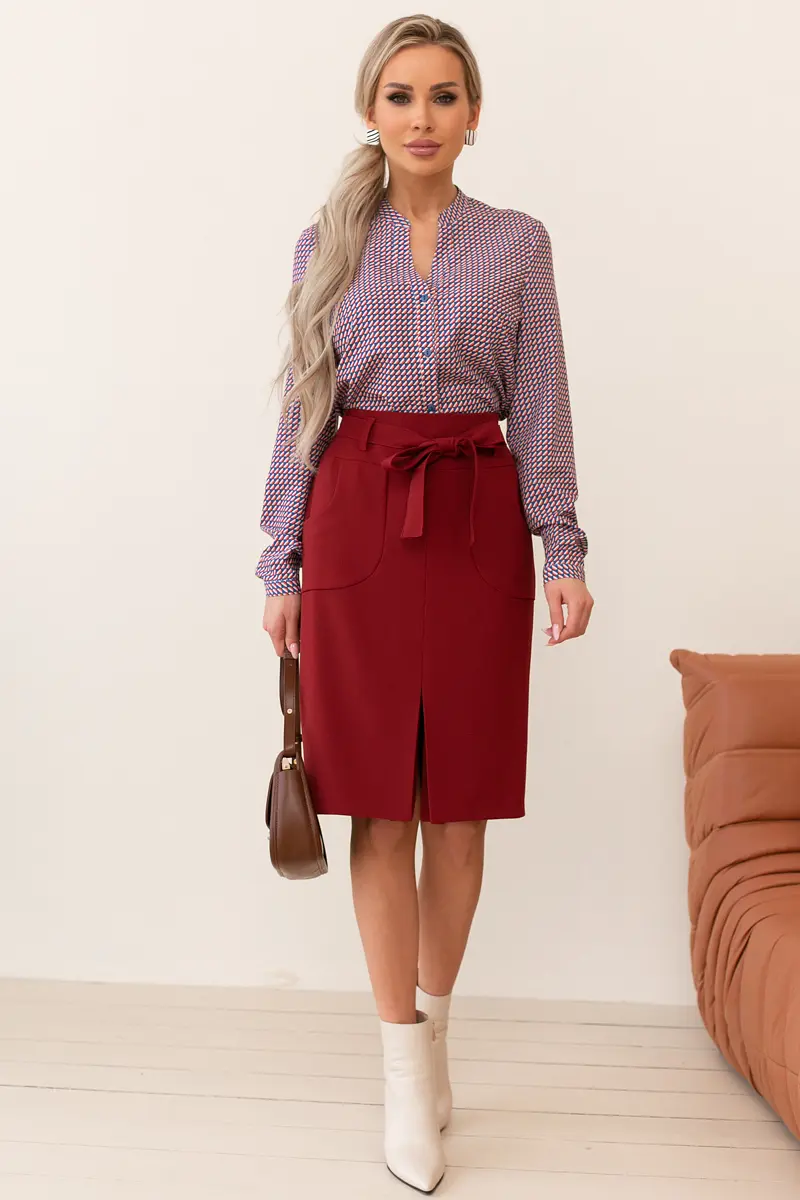 

Юбка карандаш, Бордовый