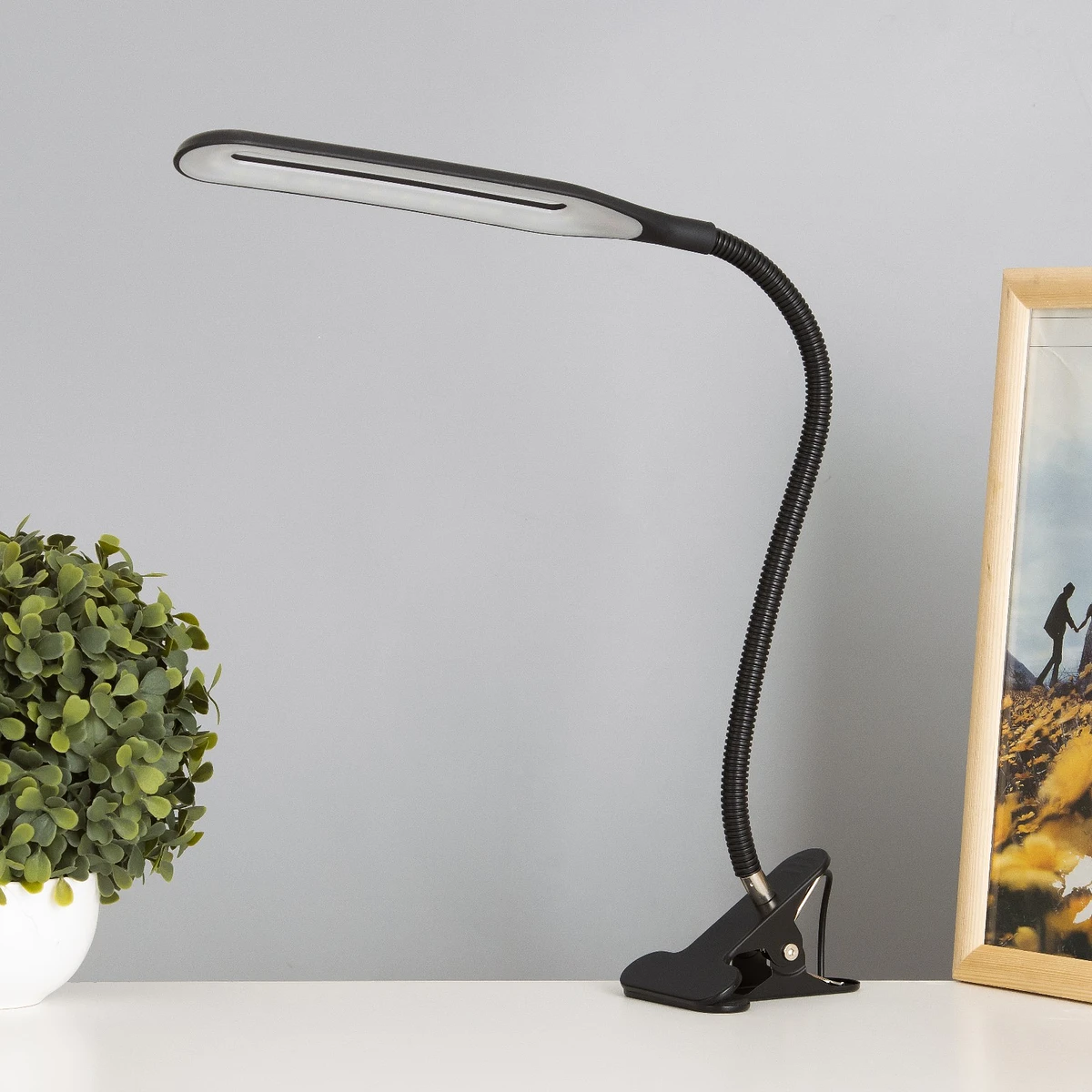 

Светильник настольный на прищепке