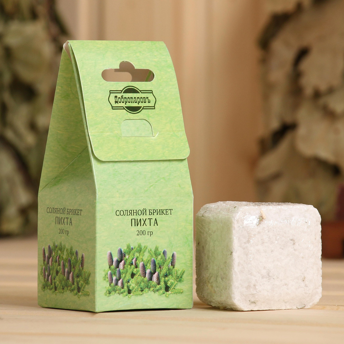 

Соляной брикет куб, Белый