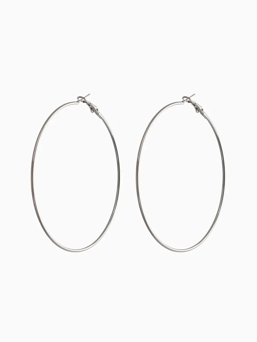 

Серьги кольца qf, Серебристый