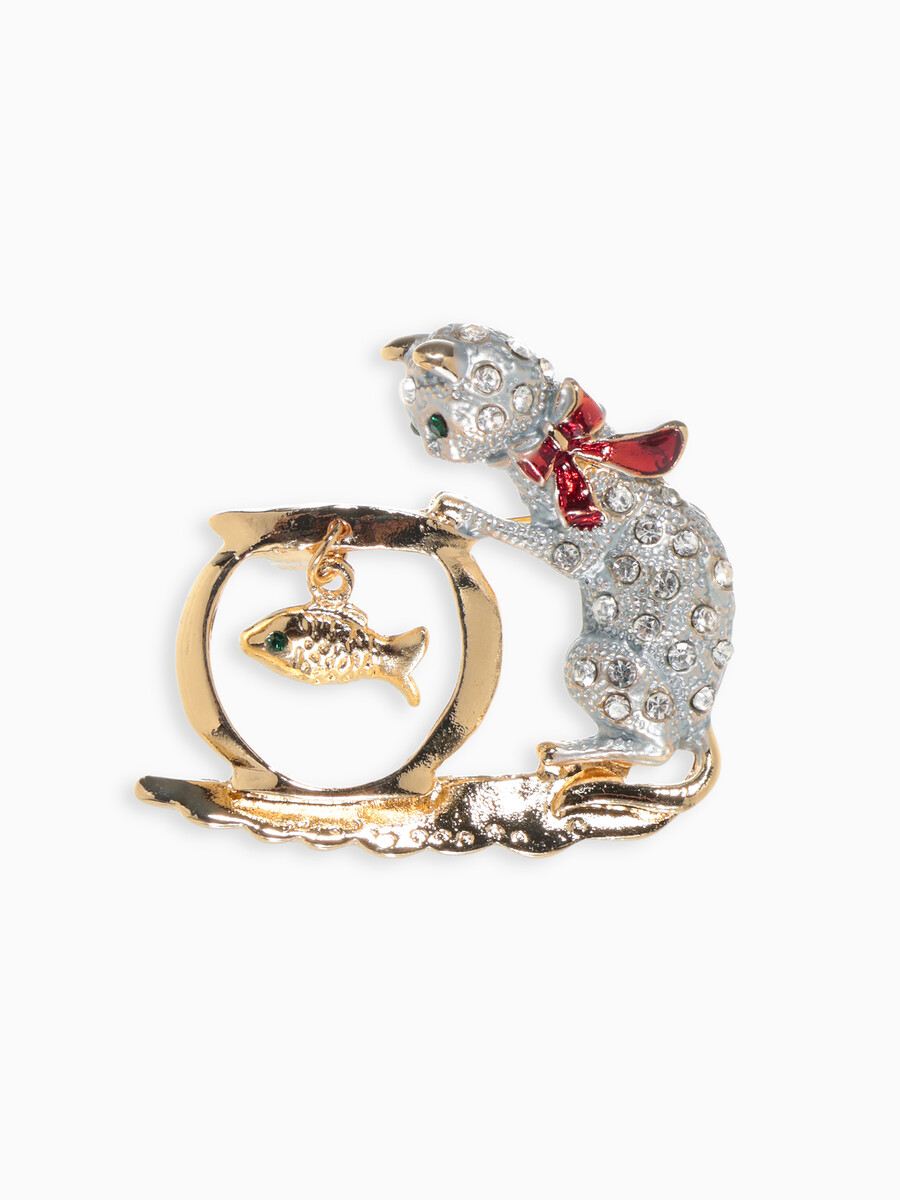 

Брошь, Разноцветный;белый