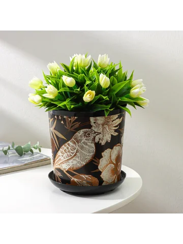 Горшок для цветов с поддоном доляна