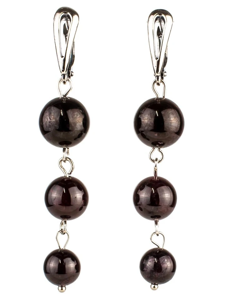 

Серьги, Бордовый