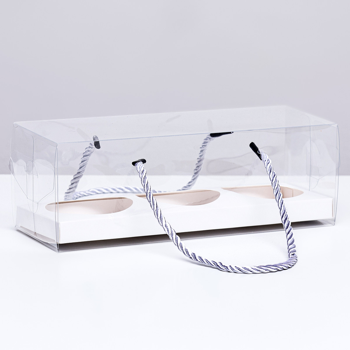 

Кондитерская упаковка для кексов, белая 22.5×7.8×7.8 см, Белый