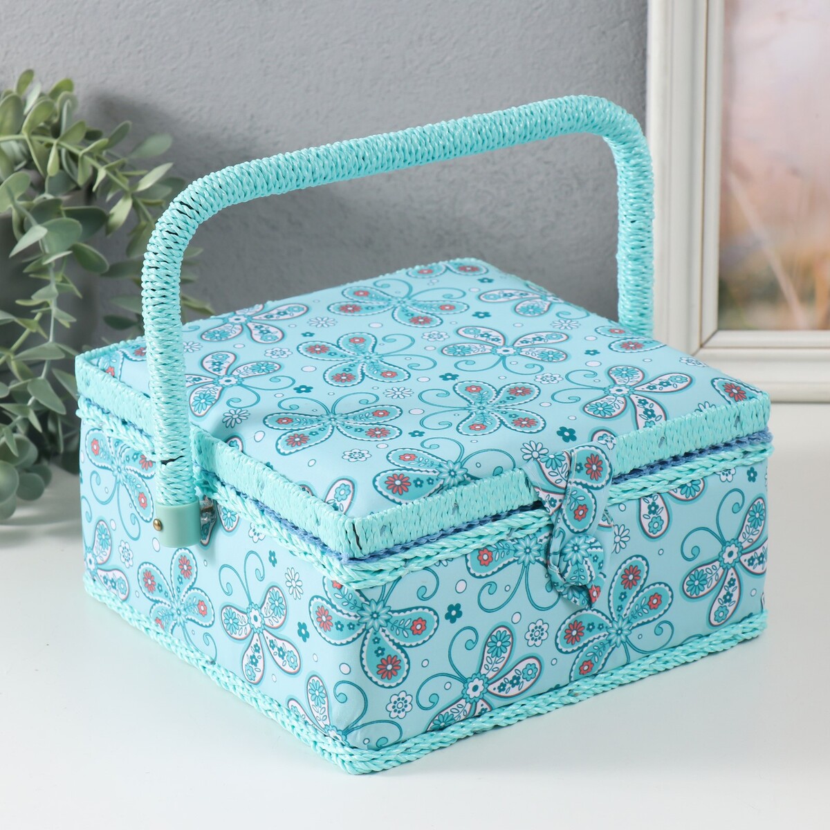 

Шкатулка для рукоделия и шитья, Голубой