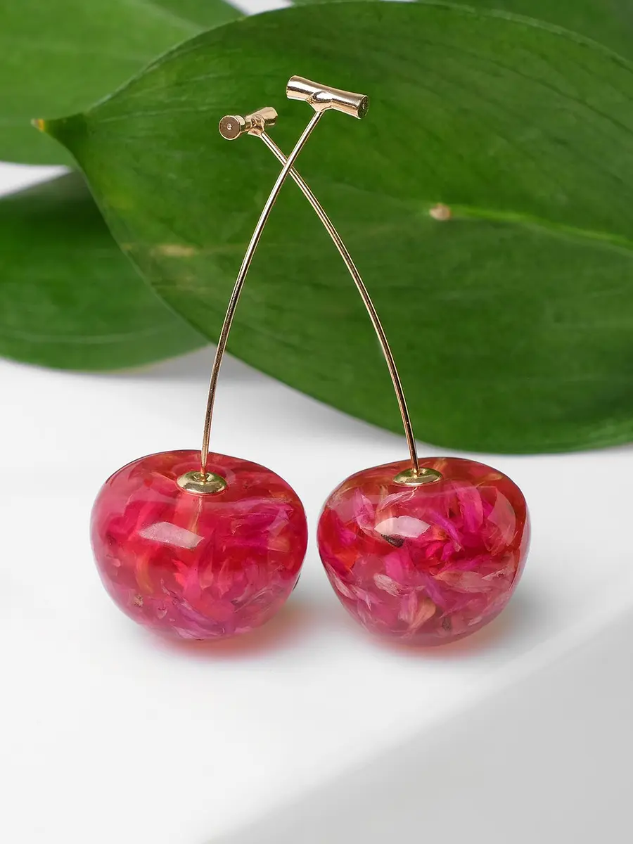 

Серьги пластик, Красный