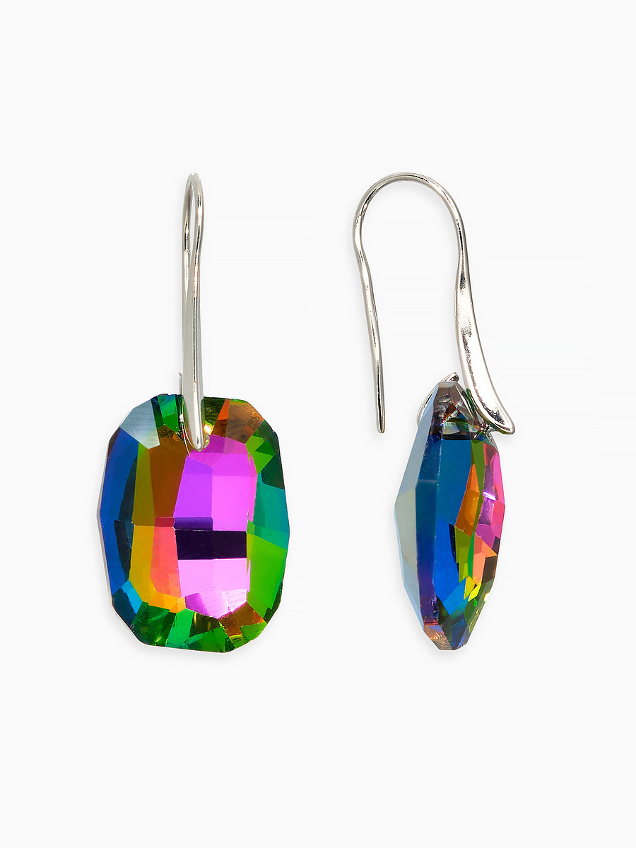

Серьги со стразами, Разноцветный