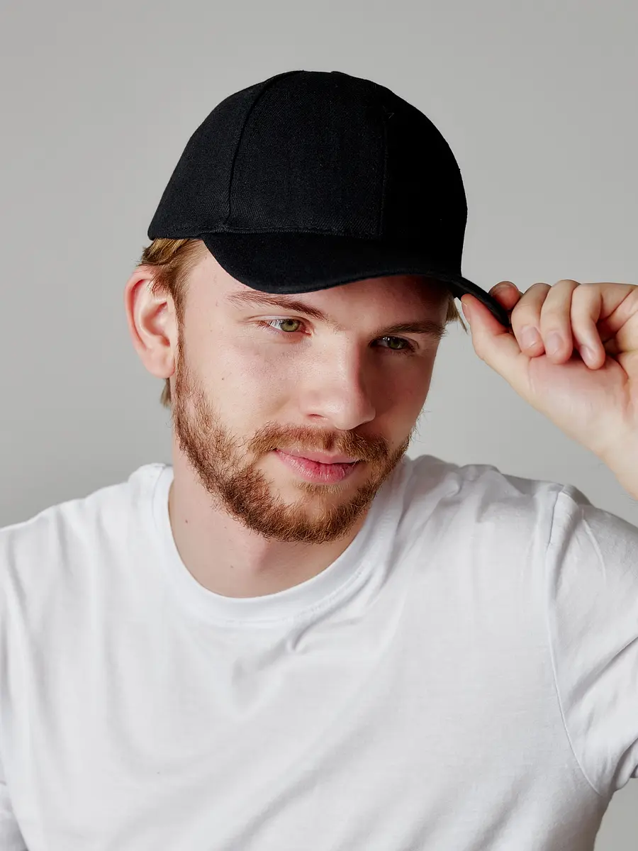 

Бейсболка унисекс однотонная minaku на липучке, размер , черная, Черный