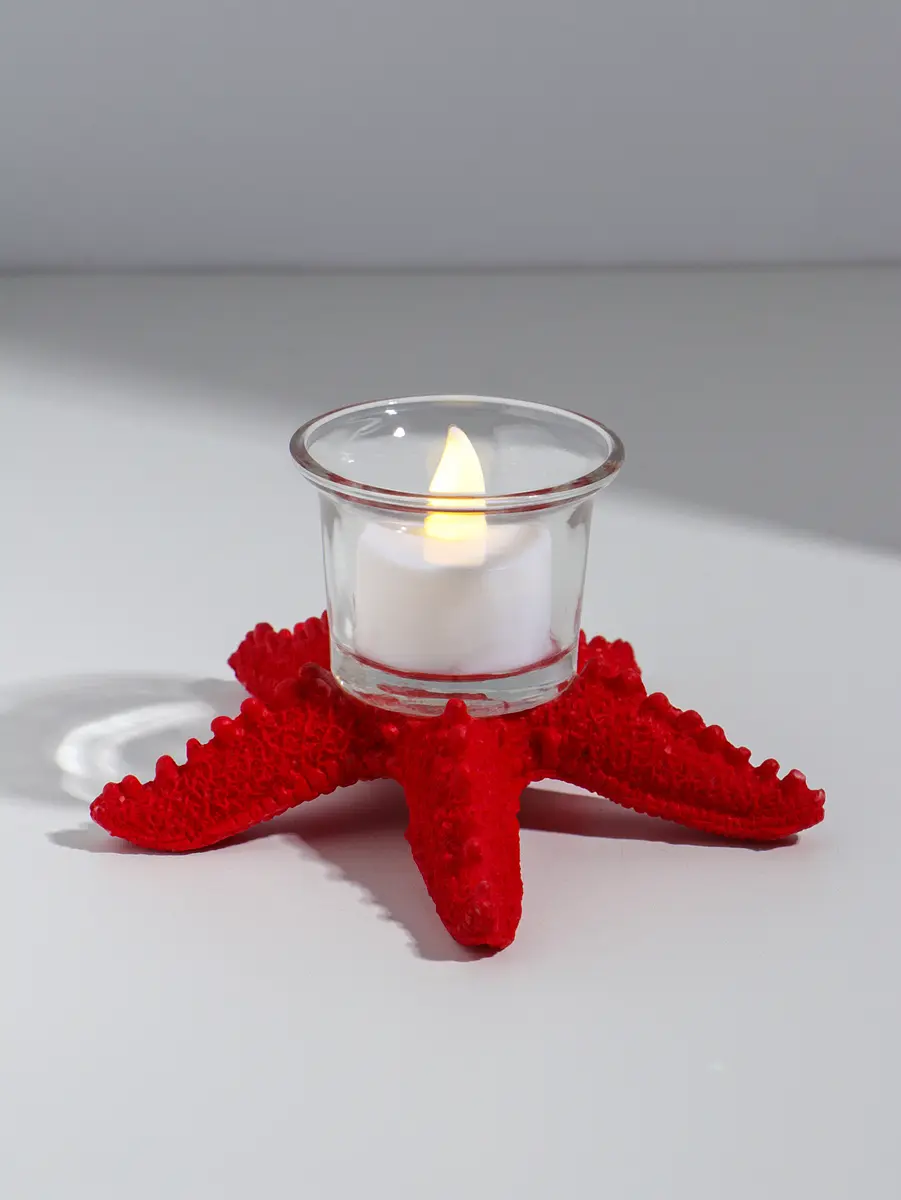 

Подсвечник на 1 свечу, Красный