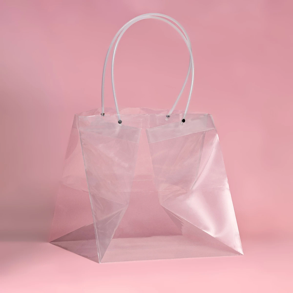 

Пакет подарочный с квадратным дном, прозрачный, 31×30×31 см