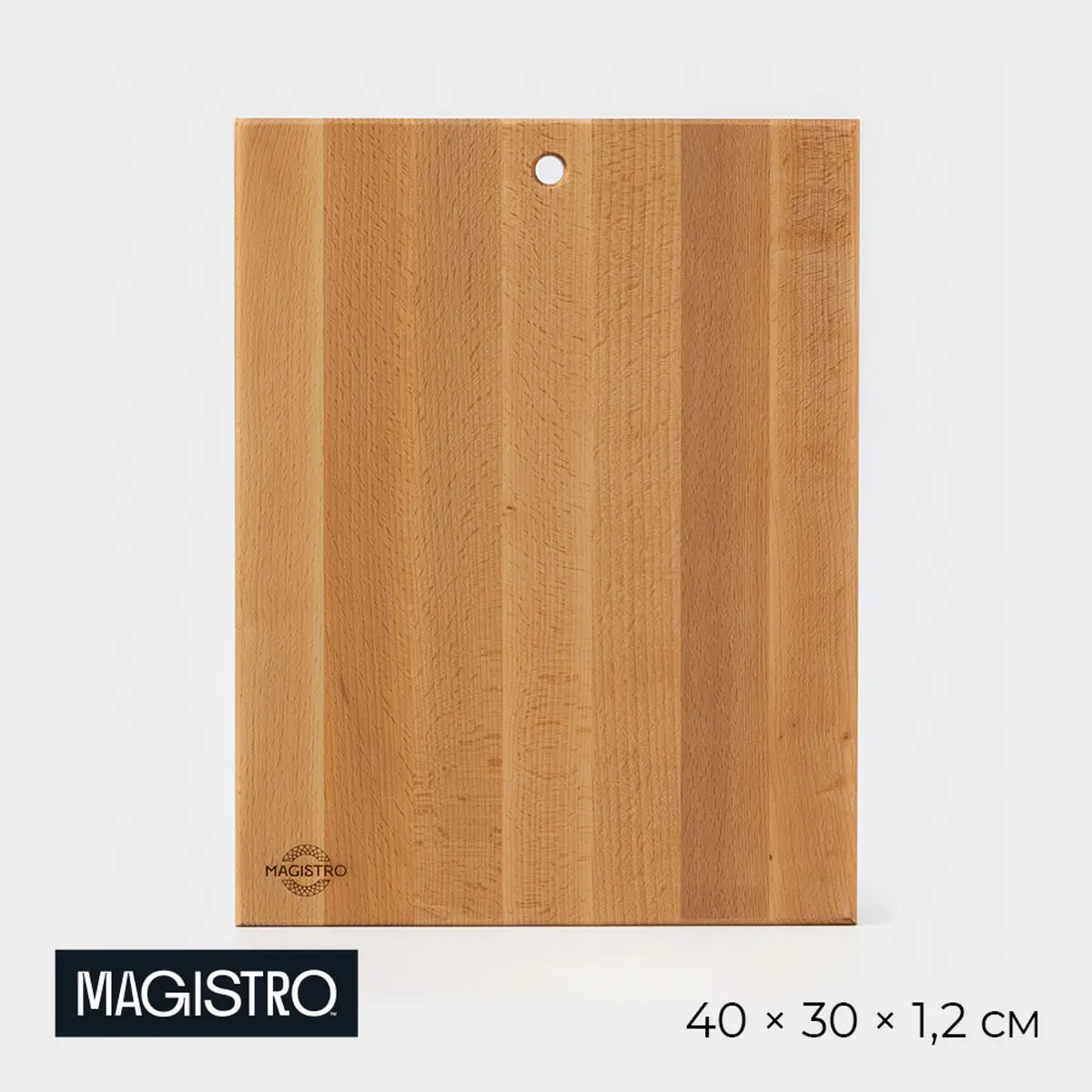 

Доска разделочная magistro, 40×30×1.2 см, дерево дуб, Бежевый