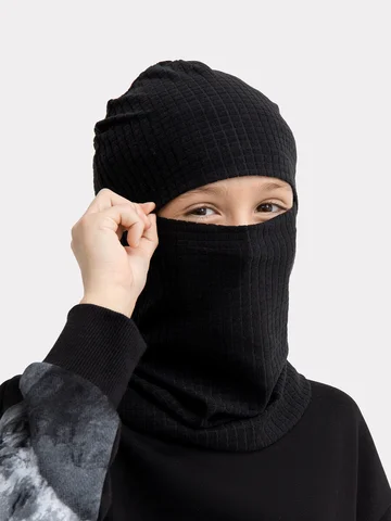 Шапка детская балаклава в черном цвете