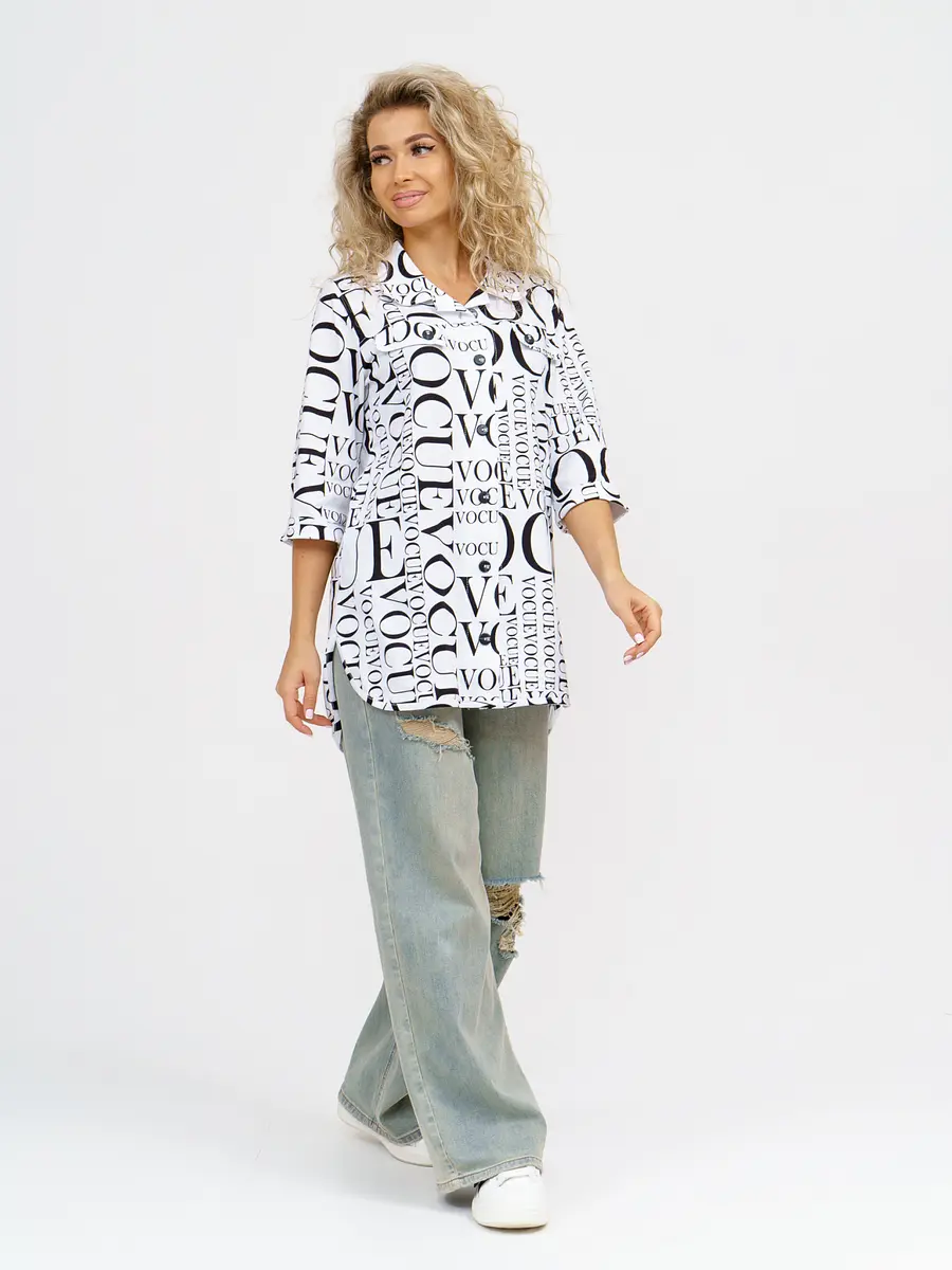 

Туника, Белый;буквы на белом