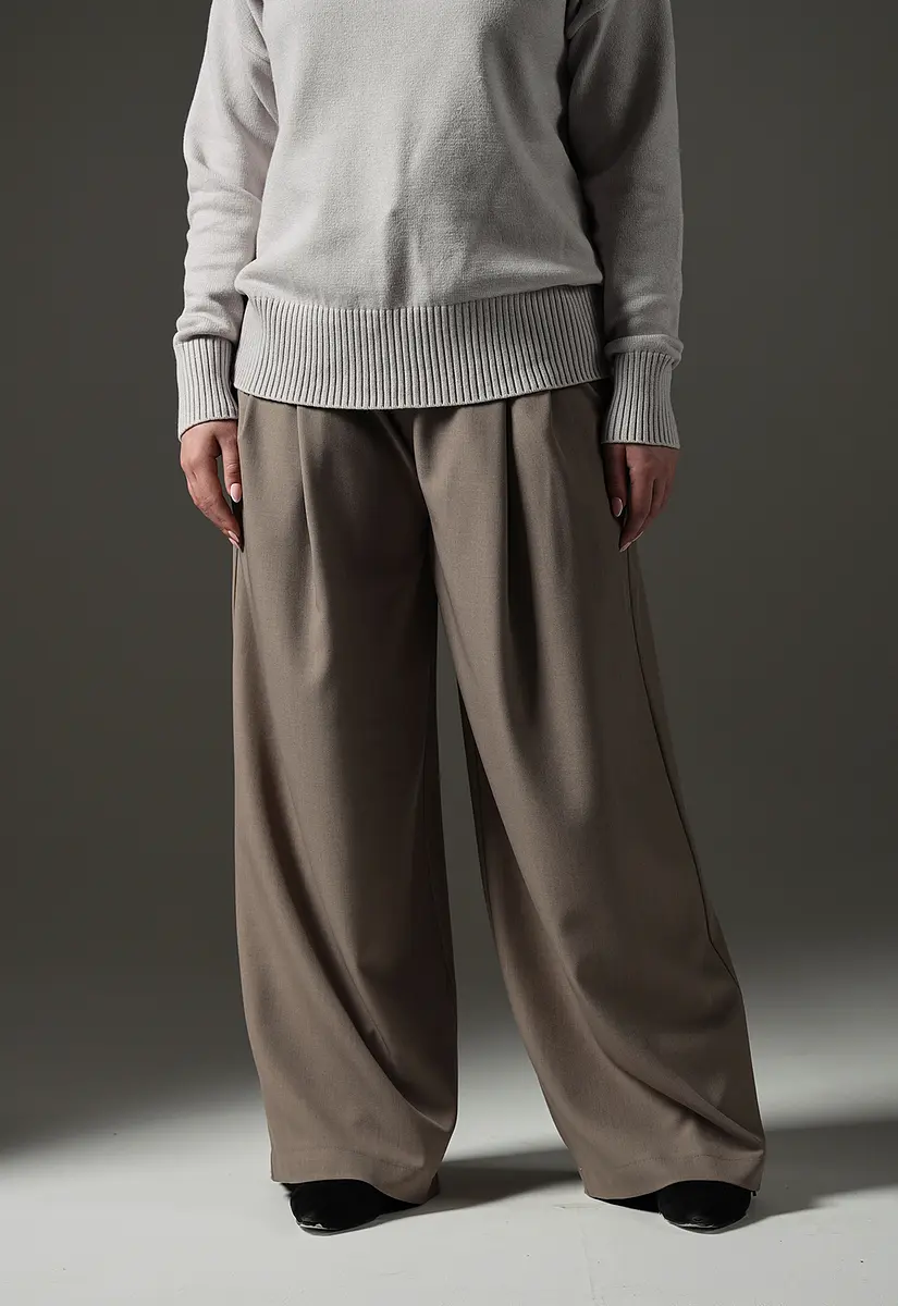 

Брюки, Бежевый;темно-бежевый