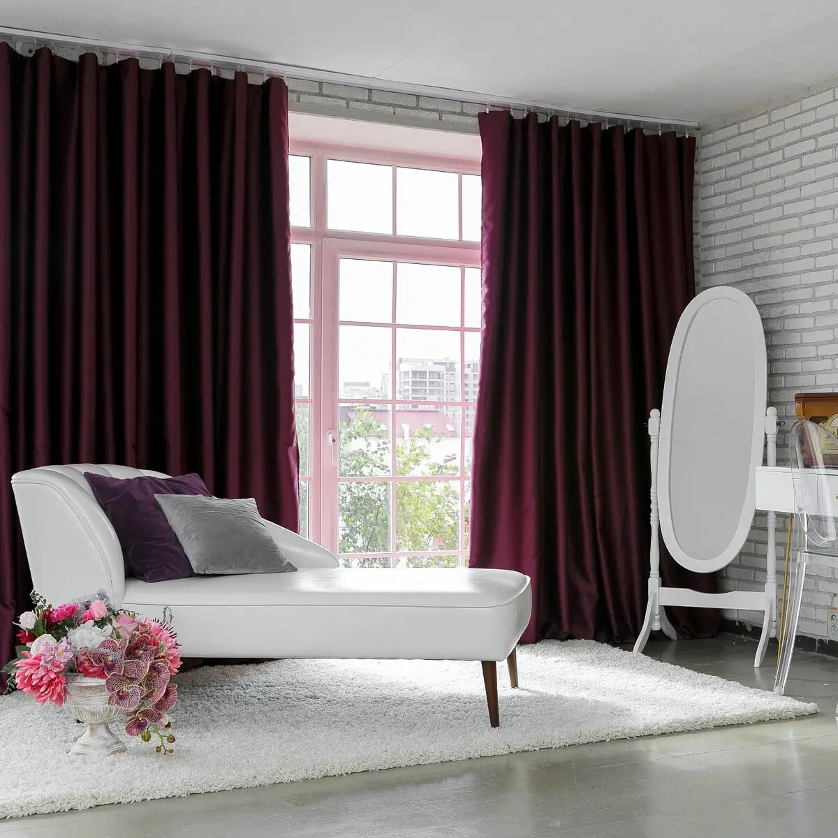 

Штора, Бордовый