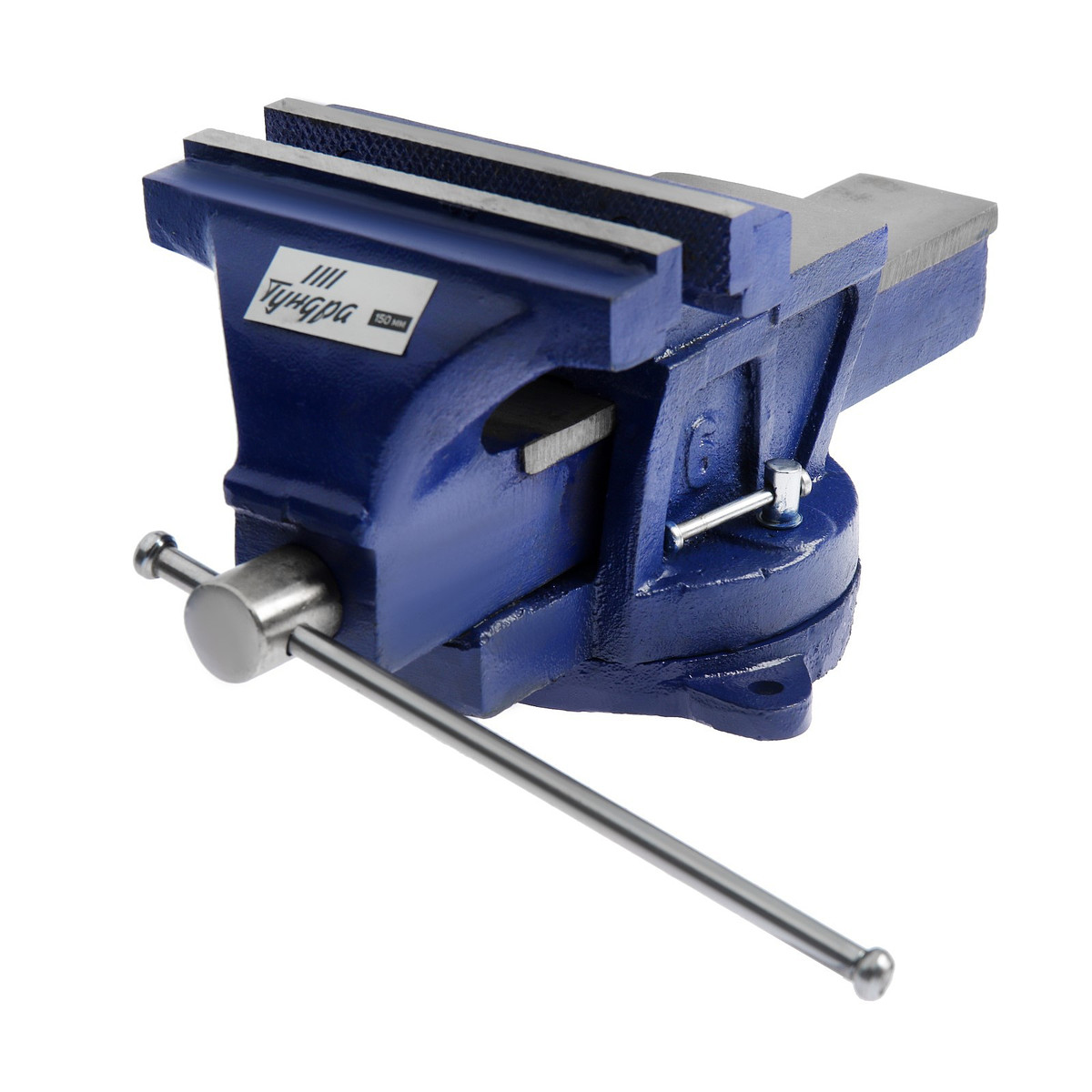 

Тиски слесарные поворотные тундра, с наковальней, высокопрочный чугун вч-40, 150 мм