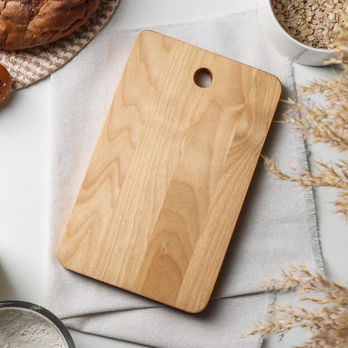 

Доска разделочная доляна, 24×15×1.8 см, пропитано маслом, дерево береза, Бежевый