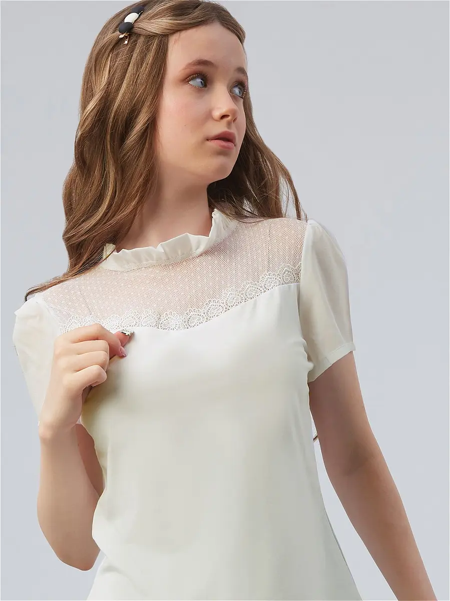 

Блузка, Белый;молочный