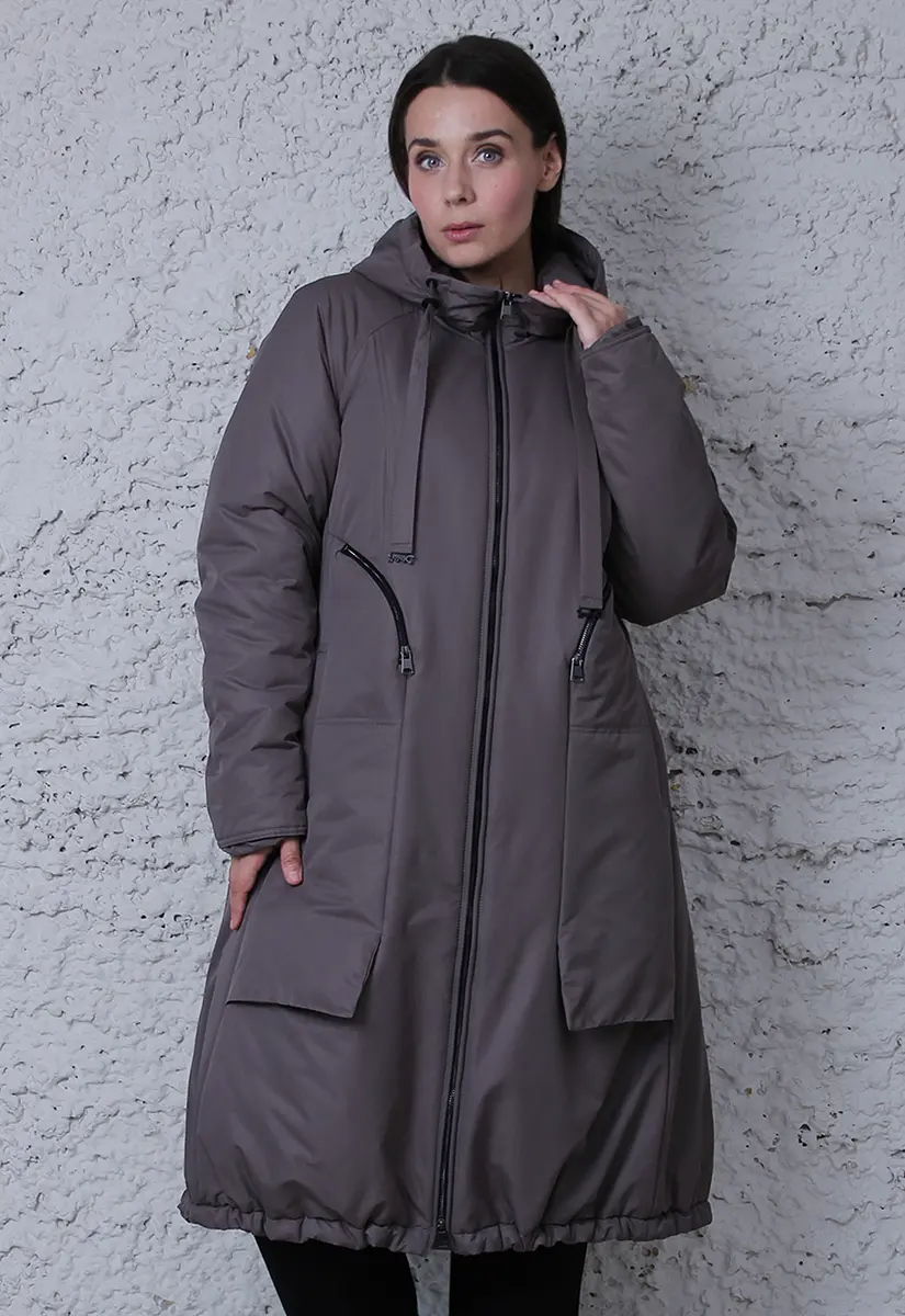 

Пальто, Коричневый;какао