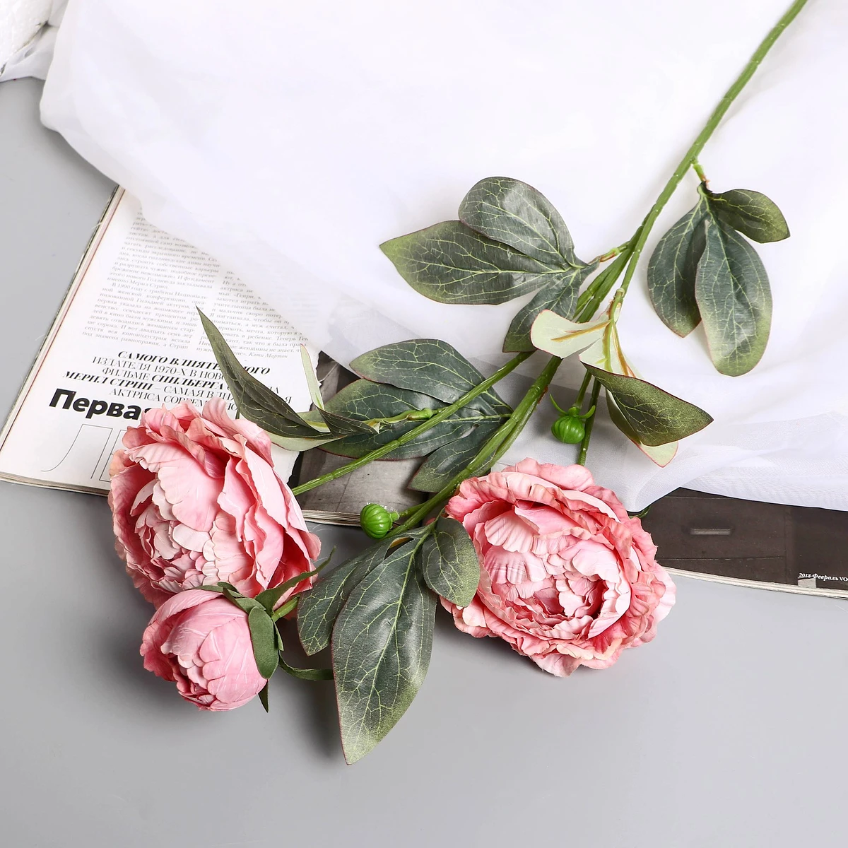 

Цветы искусственные, Розовый