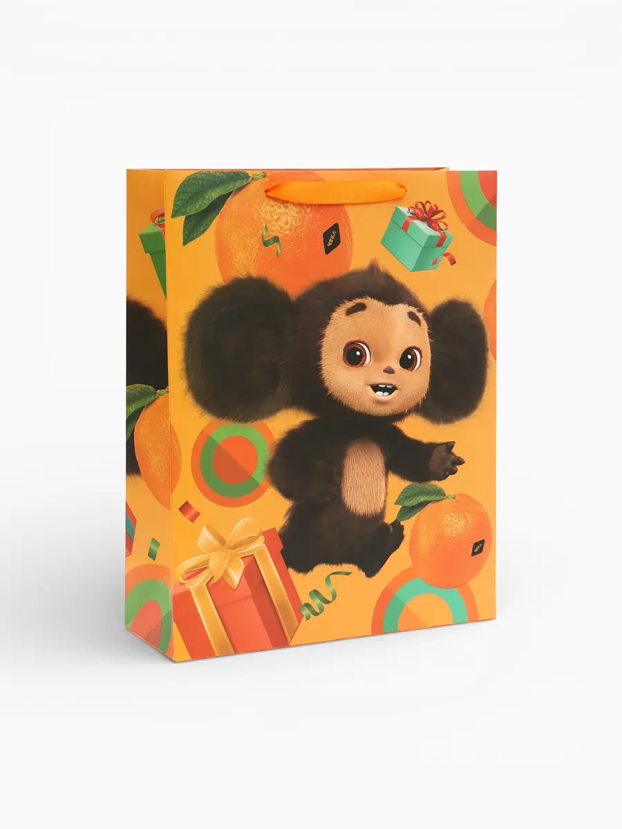 

Пакет подарочный, Оранжевый;коричневый;желтый