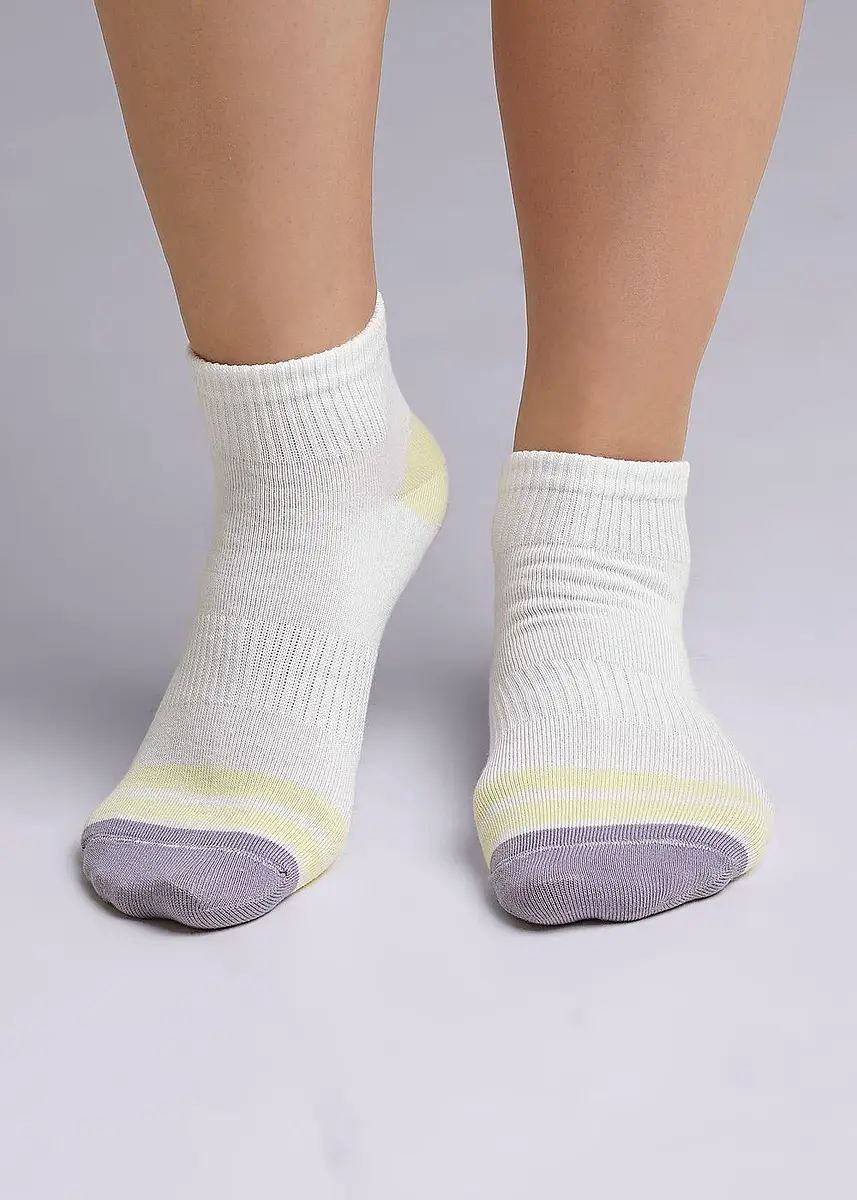 

Носки, Белый;белый/св.фиолетовый