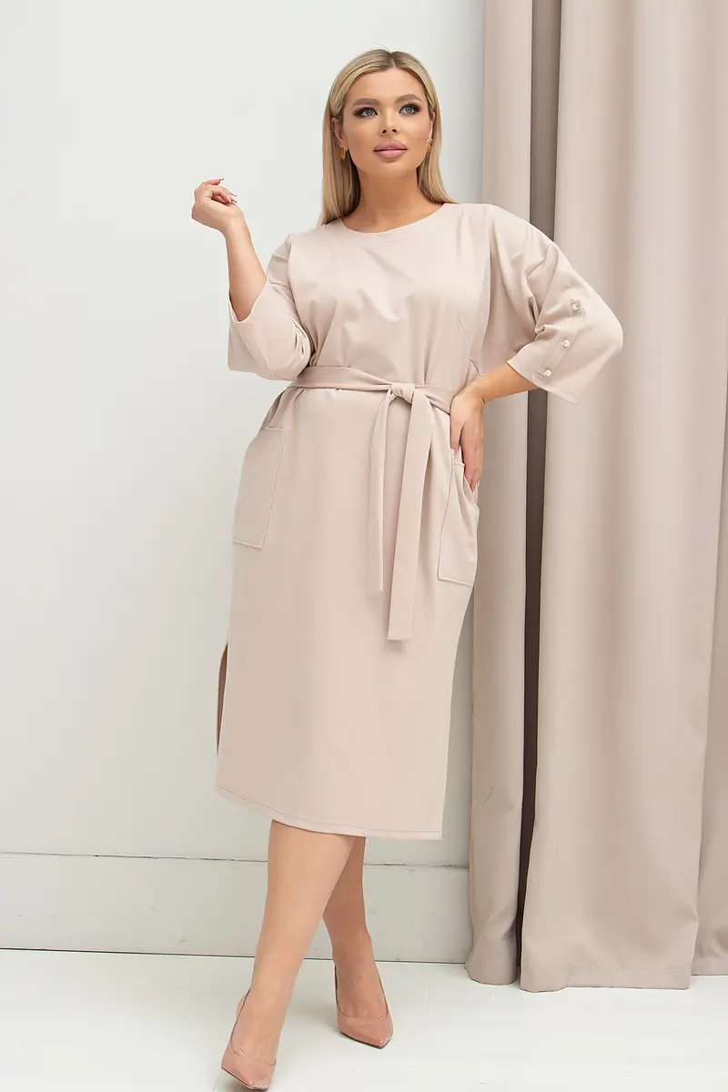 

Платье, Бежевый;светло-бежевый