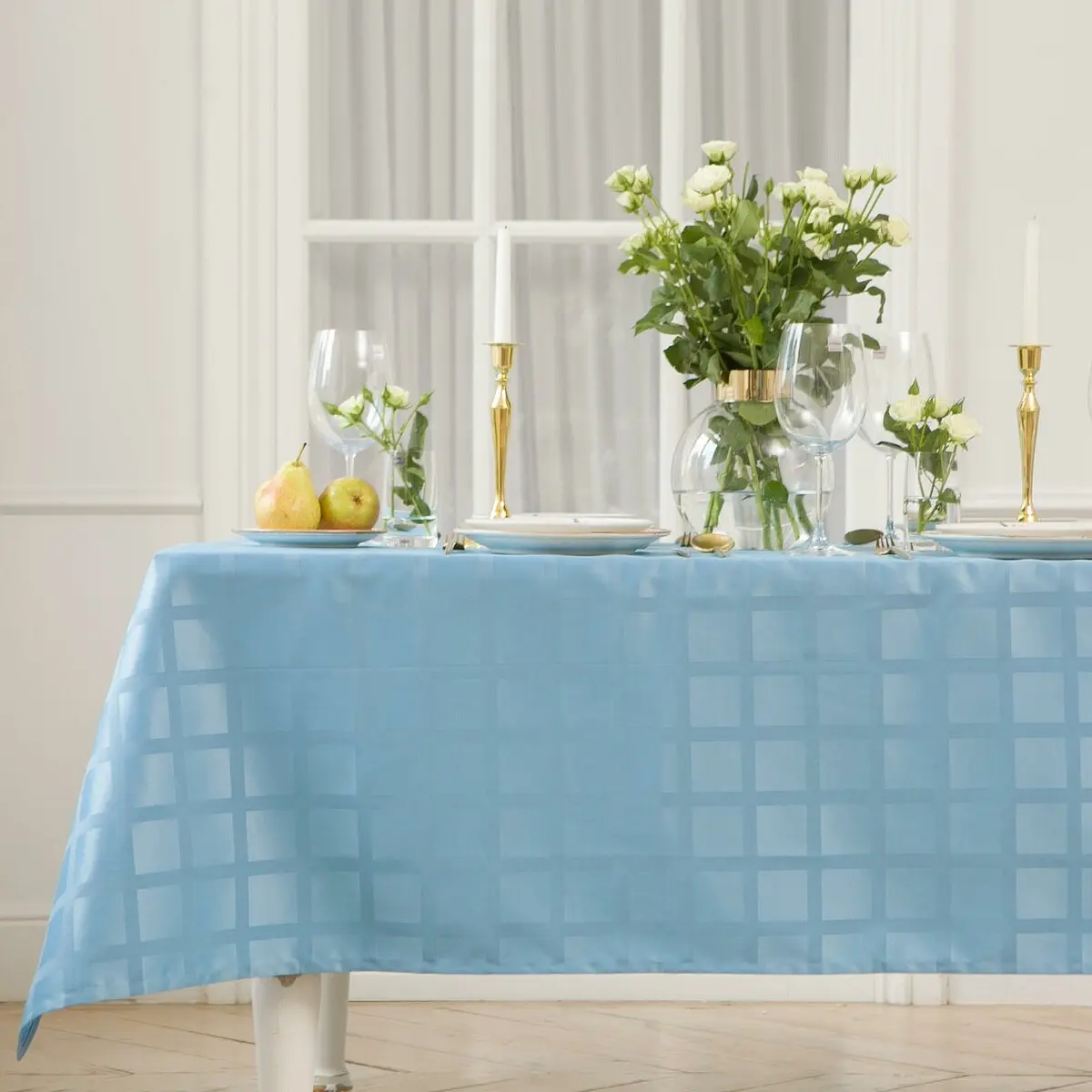 

Скатерть, Синий;серый