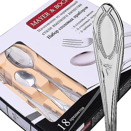 

Набор столовых приборов на, Серебристый