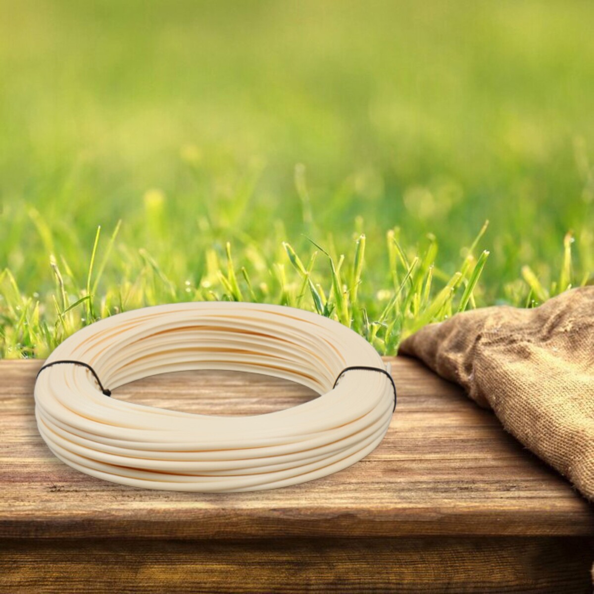 

Ротанг искусственный гладкий 6 мм 100 м полутрубка (слоновая кость), Бежевый