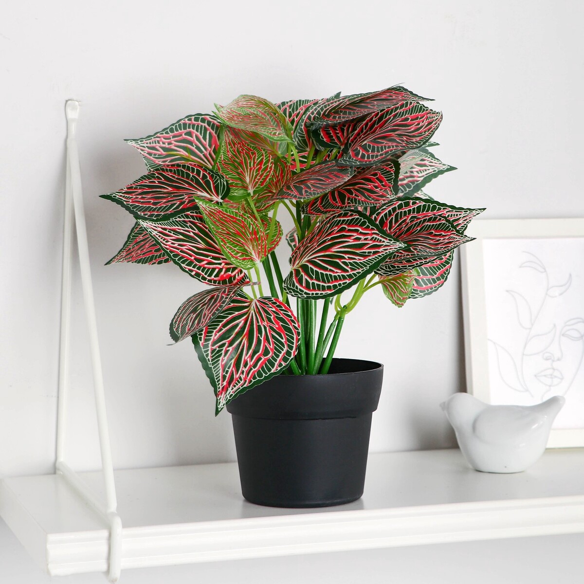 

Искусственный цветок в горшке, Красный;зеленый